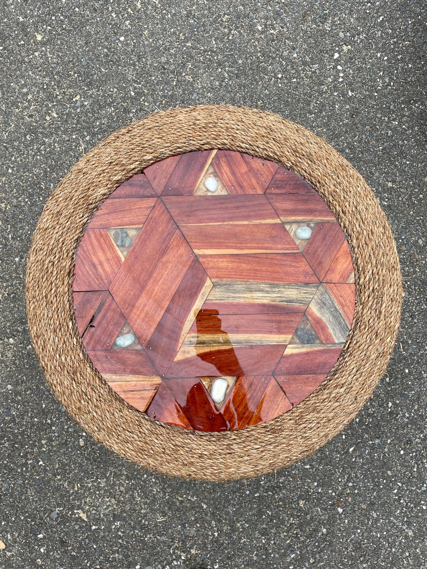 The Naturalist: Cherrywood and Tumbled stone inlay